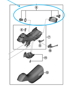 Shimano Bride ST-R8000 23.8-24.2 cpl.