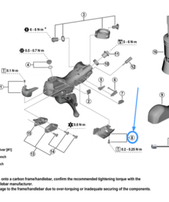 Shimano Couvercle ST-U6030 droite avec vis