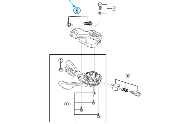 Shimano vis et ecrou pour SL-M780 Shimano vis et ecrou pour SL-M780