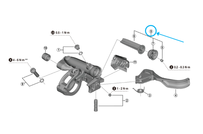 Shimano Uunité membrane BL-M9220 Shimano Uunité membrane BL-M9220