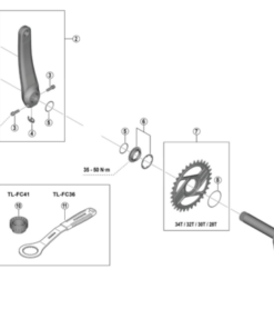 Shimano vis de montage manivelle pour FC-M9220