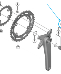 Shimano vis de montage manivelle M8x15 pour FC-U6000