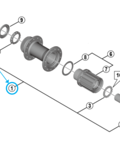 Shimano axe complet WH-MT500-R12