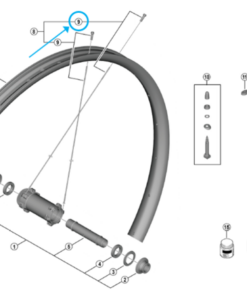 Shimano Rayon WH-M9200-TL-29 300mm avant avec tête de rayon