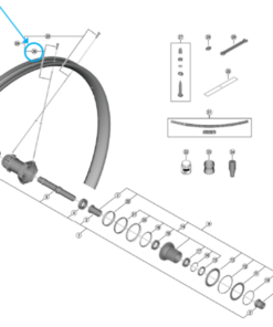 Shimano Rayon WH-M9200-TL-R12-B-29 298 mm arrière-droit avec tête de rayon