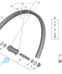 Shimano axe complet WH-M9200-F15