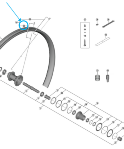 Shimano Rayon WH-M9220-TL-R12-B-29 297 mm arrière-droit avec tête de rayon