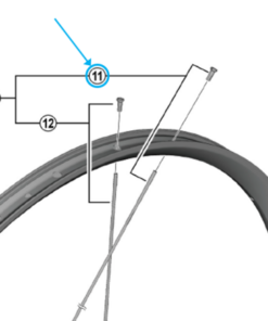 Shimano Rayon WH-RX815-TL-F12 290 mm avant/ arrière avec tête de rayon