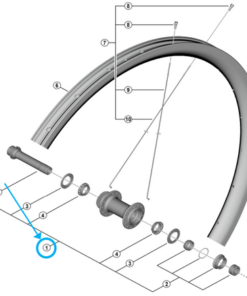 Shimano axe complet WH-RX880-TL-F12 avant