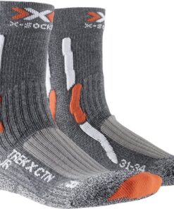 X-SOCKS JR Trek X CTN stone grey melange/x-orange 35-38