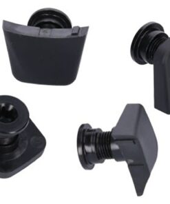 CRANK CHAINRING BOLT KIT 4-ARM 1X RED/FORCE D1 ALUMINUM BLACK