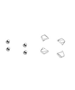 Crank Arm Bolt Kit 4X2 M8X4.75X8.75 Steel 94/107 BCD BLACK QTY 4