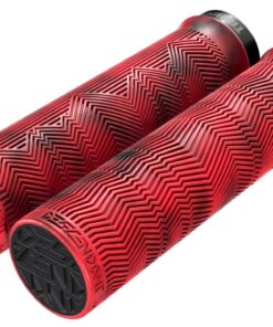 Poignées Descendant Locking Grip fixation avec deux bagues rouge-noir