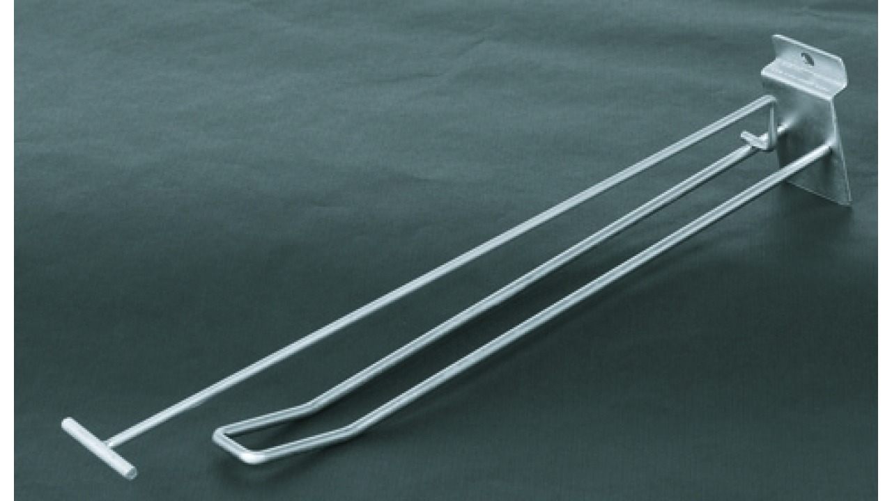 Crochet avec porte-étiquette 30cm, BBB version Slatwall Crochet avec porte-étiquette 30cm, BBB version Slatwall