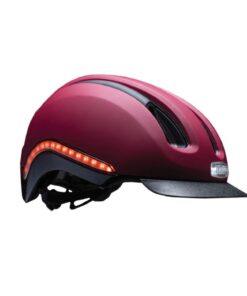Helm Vio Cabernet matt L-XL 59-62cm MIPS, Front-Seiten-Rück LEDs 360°, USB