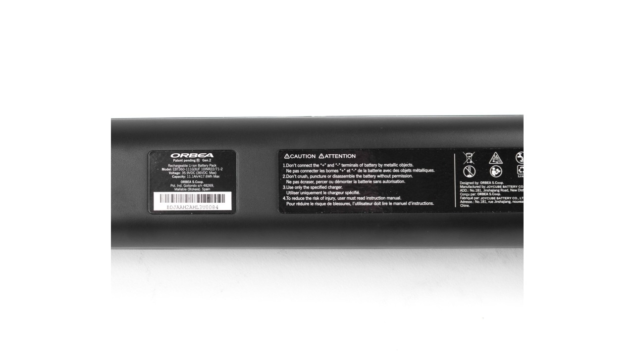 INTERNAL BATTERY ORBEA 420Wh 36V GEN2 INTERNAL BATTERY ORBEA 420Wh 36V GEN2