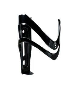 Porte-bidon Sidecage droite noir brillant en alu 42g, boulons inox inclus