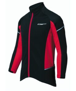 Veste d'hiver hommes déperlante et coupe-vent noir-rouge S