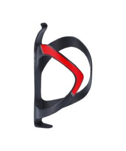 Porte-bidon Fibercage noir-rouge mat UD-carbone 22g, boulons alu inclus