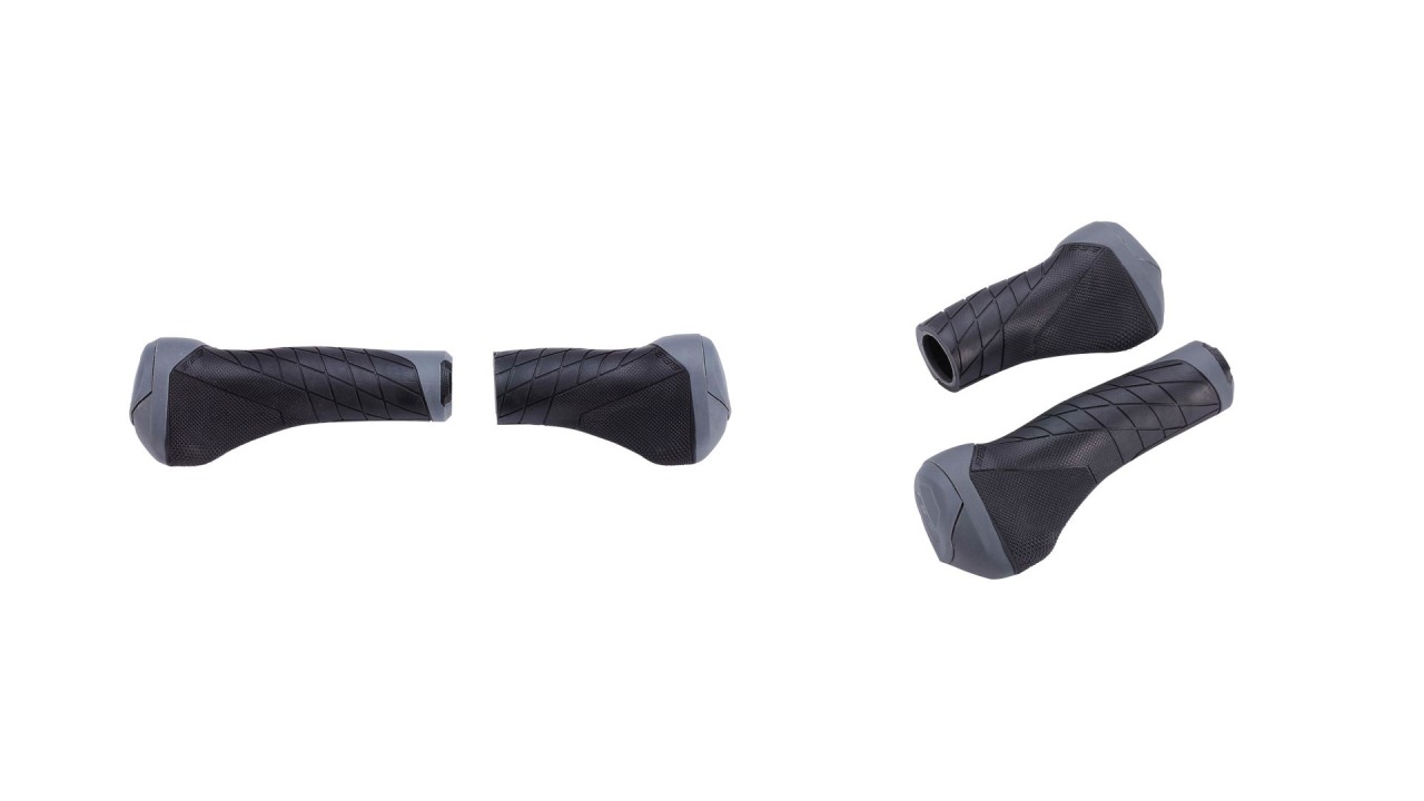 Poignées ergo 92 / 133mm noir / gris Poignées ergo 92 / 133mm noir / gris