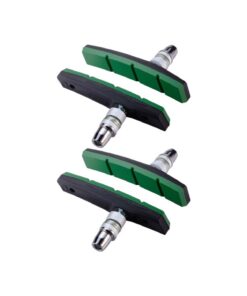 Patin frein V-Brake pour E-Bike 2 paires noir-vert, performance optimisée