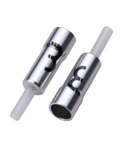 Embouts de gaine alu 4mm argent pour câble PTFE, 50 pcs.