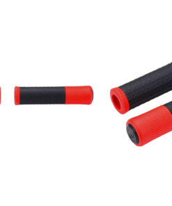 Poignées Viper 130mm noir/rouge