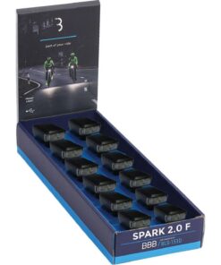 Éclairage Spark 2.0 avant av. USB / Accu noir box à 12x, fermeture rapide