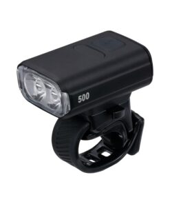 Frontlicht NanoStrike 500 Lumen, USB-C 6 Modi, Akkuanzeige, Alu
 Max. Runtime Mode Steady: 12 hours 
 Output / Runtime: 500 Lumen (1:30h), 50 Lumen (12h), Flash (35h) 
 Safety: Runtime safety mode, fade out 
 Beam distance: 150m 
 Light Type: Dual-LED with round beam 
 Battery: Lithium Polymer, 1200mAh 
 Charge time / port: 2:30h / USB-C 
 Modes steady: High, Standard, City (saves last mode) 
 Modes flash: Flash, Day Flash, Steady Flash, double-click (saves last mode) 
 Mode secret: High, Low 
 Size / Weight: 70 x 39.5 x 26mm, 95 grams 
 Fixation: StrapFix Duo BLS-194 for Ø 22-52mm 
 Water resistant: IPX6 
 Diverse: Battery indicator, Alu-housing, wired remote ready BLS-179