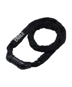 Zahlenschloss CodeGuard Chain 5 x 1000mm Safety Level 8/12
 Sicheres 4-stelliges Kettenschloss (1000 mm Länge), entwickelt für Stadtradler mit hohen Sicherheitsansprüchen 
 Robuste Schutzhülle 
 5mm Schäkel 
 Länge 100cm 
  CodeGuard-Kette 
 4-stelliges Codeschloss