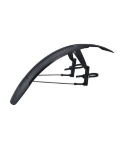 Schutzblech DiscGuard Plus Front Gravel 28' Reifenbreite 42-57mm
 Schnellspann-Frontschutzblech für Gravelbikes mit Scheibenbremsen 
 Vollständig einstellbar im Winkel und in der Höhe. 
 Schnellspann-Gabelmontagesystem für einfache Montage und Demontage. 
 Große gummierte Montagefläche für einen rutsch- und kratzfesten Halt. 
 Optionale Verlängerunge für zusätzliche Vielseitigkeit. 
 Hergestellt aus 75% haltbarem und robustem GRS-zertifiziertem recyceltem PP-Material