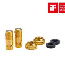 Presta CoreCap gold, 2 pièce, pompe schrader compatible +300%de débit d'air