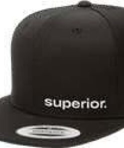 Superior Flexfit Straigth Cap, noir casquette flexfit  avec visière droite
