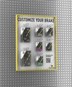 Wanddisplay 'Custom my Brake' Lochwand ink. Halterung und Hacken