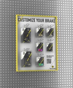 Présentoir "Custom your brake" support pour mur perf. et crochet incl.