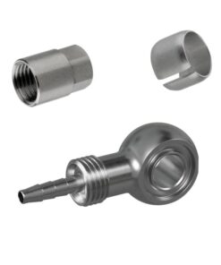 ETT EASY LINK Banjo Anschluss-Set Zange geschraubt, M5,
 Lieferumfang 
 1x ETT BANJO 
 1x Klemmring geschlitzt 
 1x ETT Überwurfmutter 
 4x O-Ring 
 1x Hohlschraube