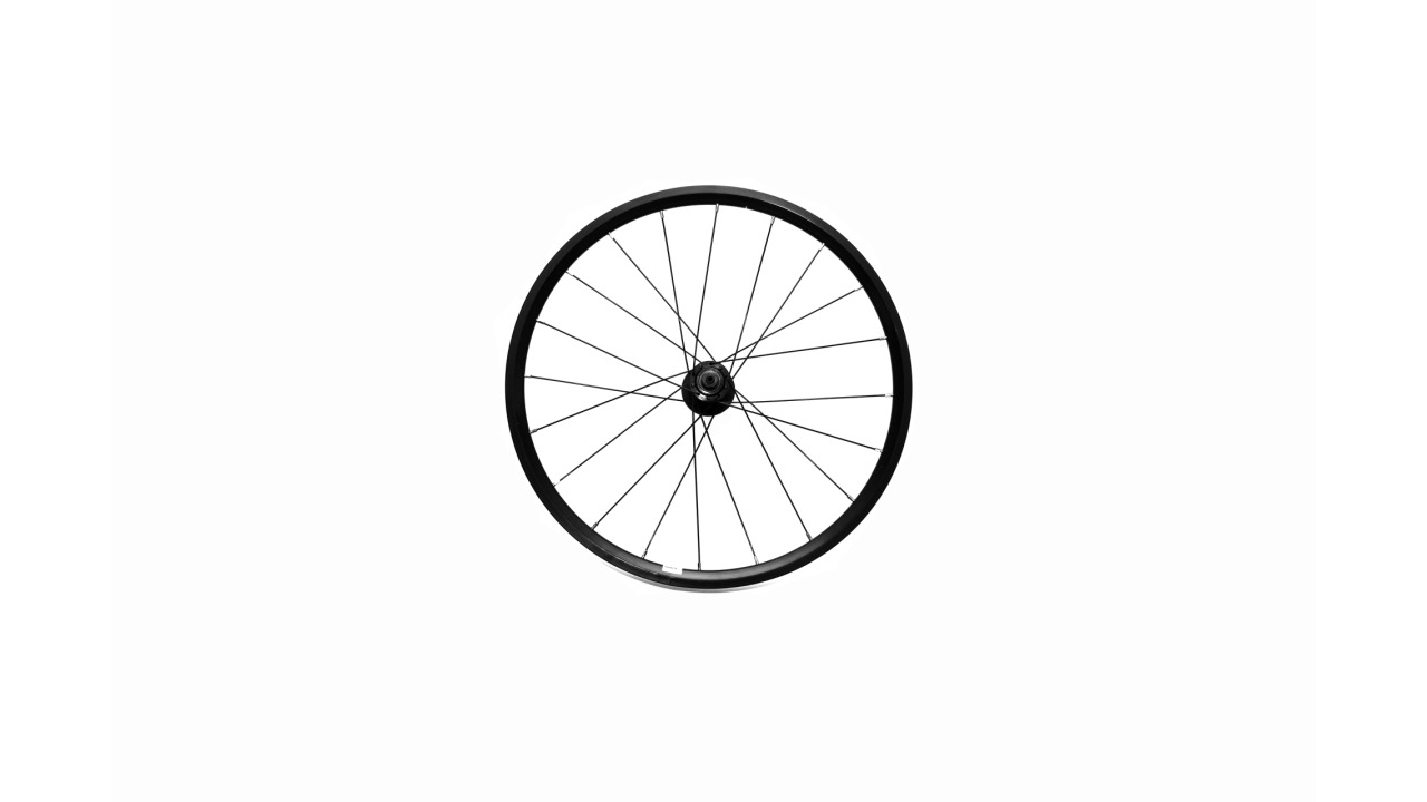 Roue avant Verge D9, 22 x 20H, Mini Aluminum, 74mm (Black) Roue avant Verge D9, 22 x 20H, Mini Aluminum, 74mm (Black)