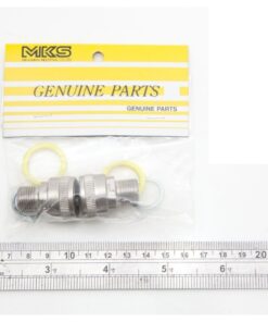 MKS set adapteur pédale, argent