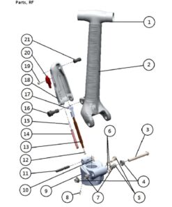 Handlepost LatchKit, Physis RF for BYB  w/o Handlepost Lever
