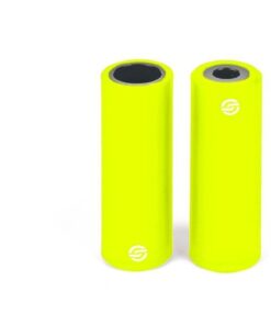AM NYLON peg Ø37x115mm neon yellow 2pcs. 14mm axle, with 3/8"axle adaptor, 115mm,