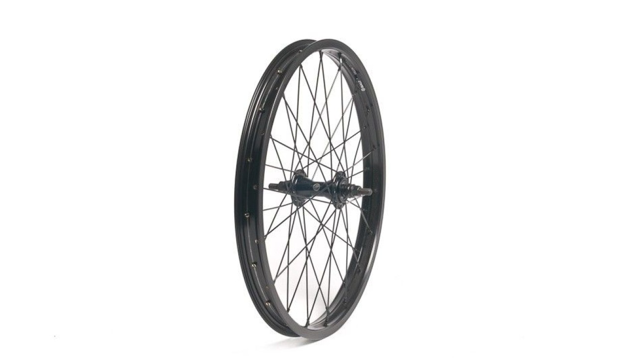 ROOKIE front wheel 14", 1-wall, 3/8"axle loose ball, 20H, incl. rimtape ROOKIE front wheel 14", 1-wall, 3/8"axle loose ball, 20H, incl. rimtape