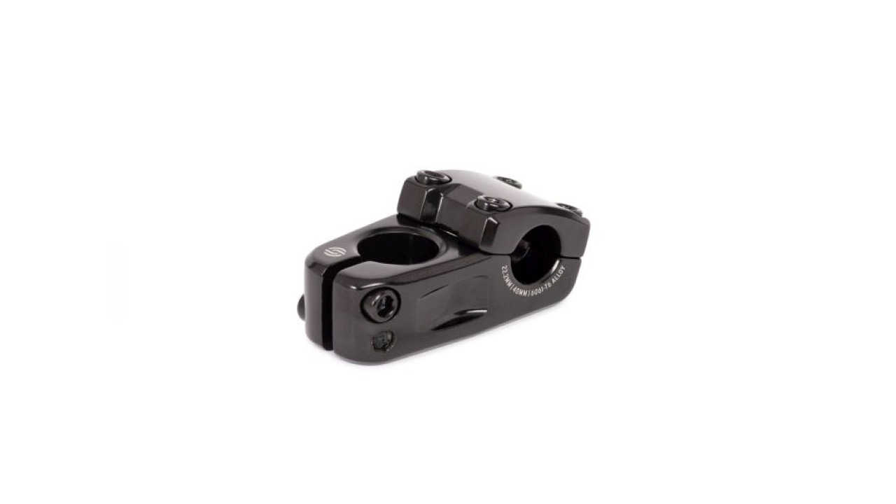 Potence JUNIOR TopLoad Ø22.2x40mm x 1" ideal pour 16"-18" BMX, 246g, noir Potence JUNIOR TopLoad Ø22.2x40mm x 1" ideal pour 16"-18" BMX, 246g, noir