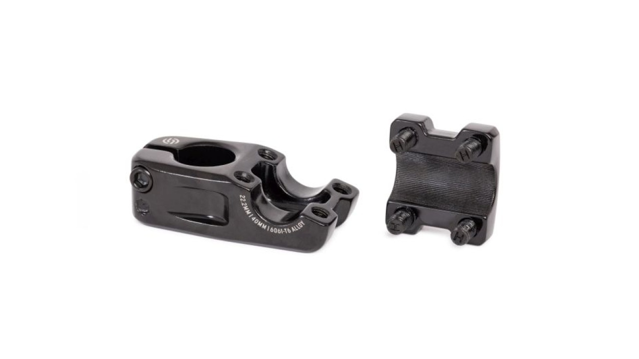 Potence JUNIOR TopLoad Ø22.2x40mm x 1" ideal pour 16"-18" BMX, 246g, noir Potence JUNIOR TopLoad Ø22.2x40mm x 1" ideal pour 16"-18" BMX, 246g, noir