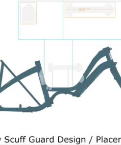 NBD Scuff Guard, Protecteur cadre Tube principal  317x93.5 mm