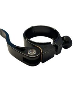 Serrage rapide pour tige de selle 31.6mm ID: 33 mm, Anodized Black, w/ Acorn